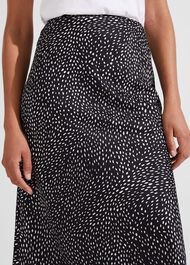 Jas Satin Skirt, Black Ivory, hi-res