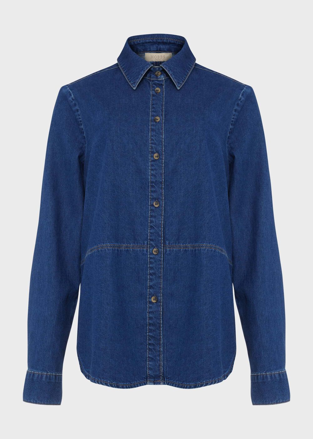 Mireya Denim Shirt, Mid Wash, hi-res