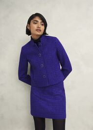 Khloe Jacket with Wool, Cobalt, hi-res