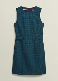 Petite Sariah Wool Dress, Green Multi, hi-res