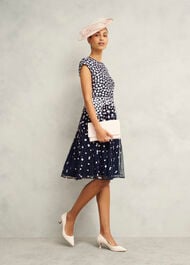 Betty Embroidered Dress , Midnight Pink, hi-res