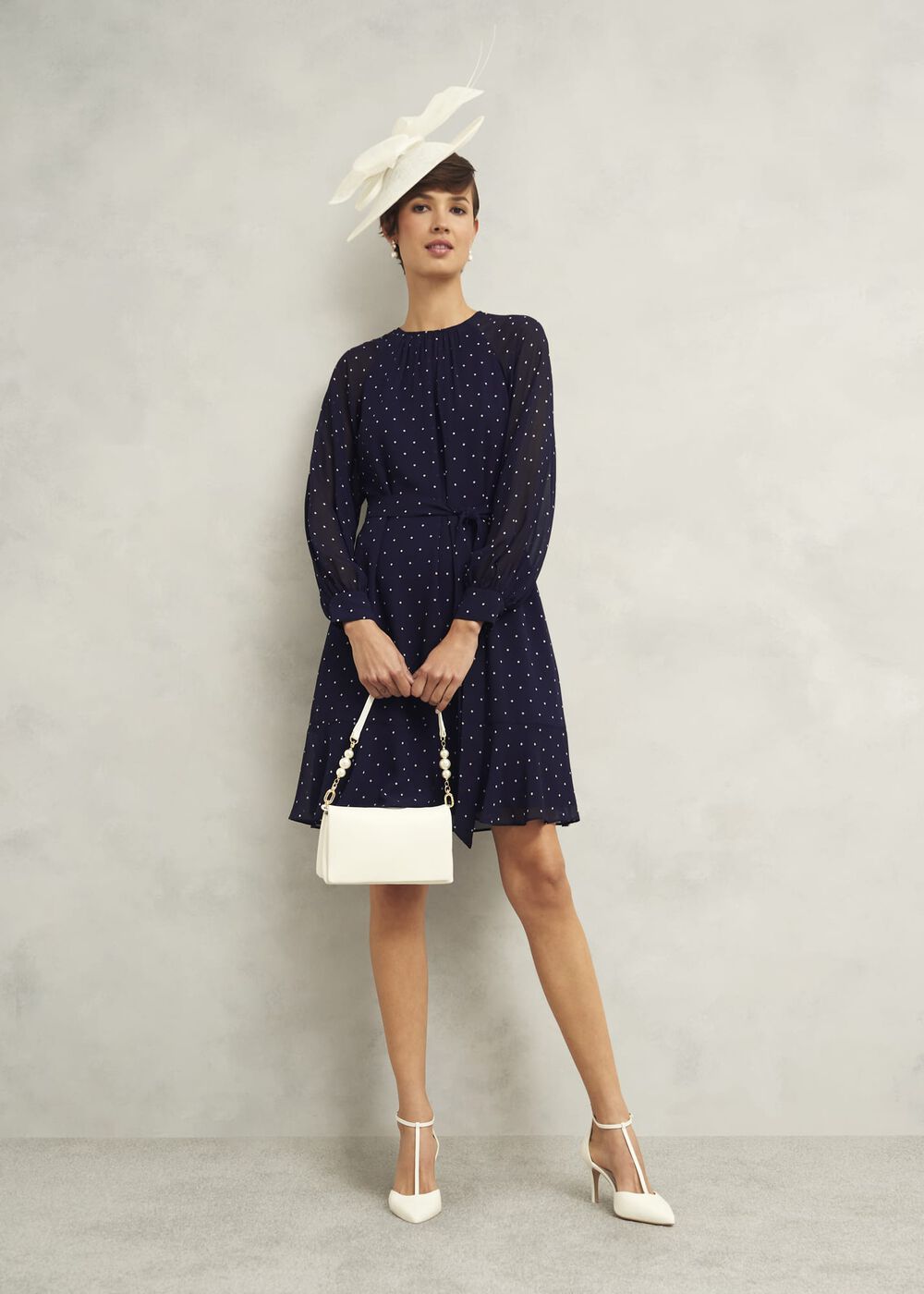 Jas Leather Clutch Bag, Ivory, hi-res