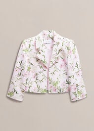 Lana Floral Jacquard Jacket, Pale Pink Multi, hi-res