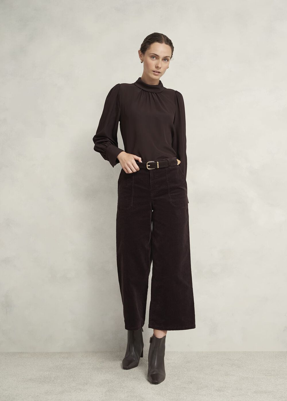 Nima Suede Belt, Chocolate Brown, hi-res
