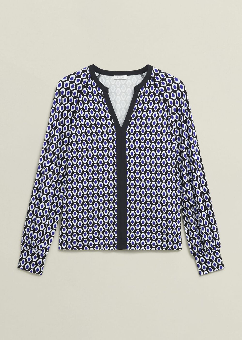 Zelia Printed Top, Blue Multi, hi-res