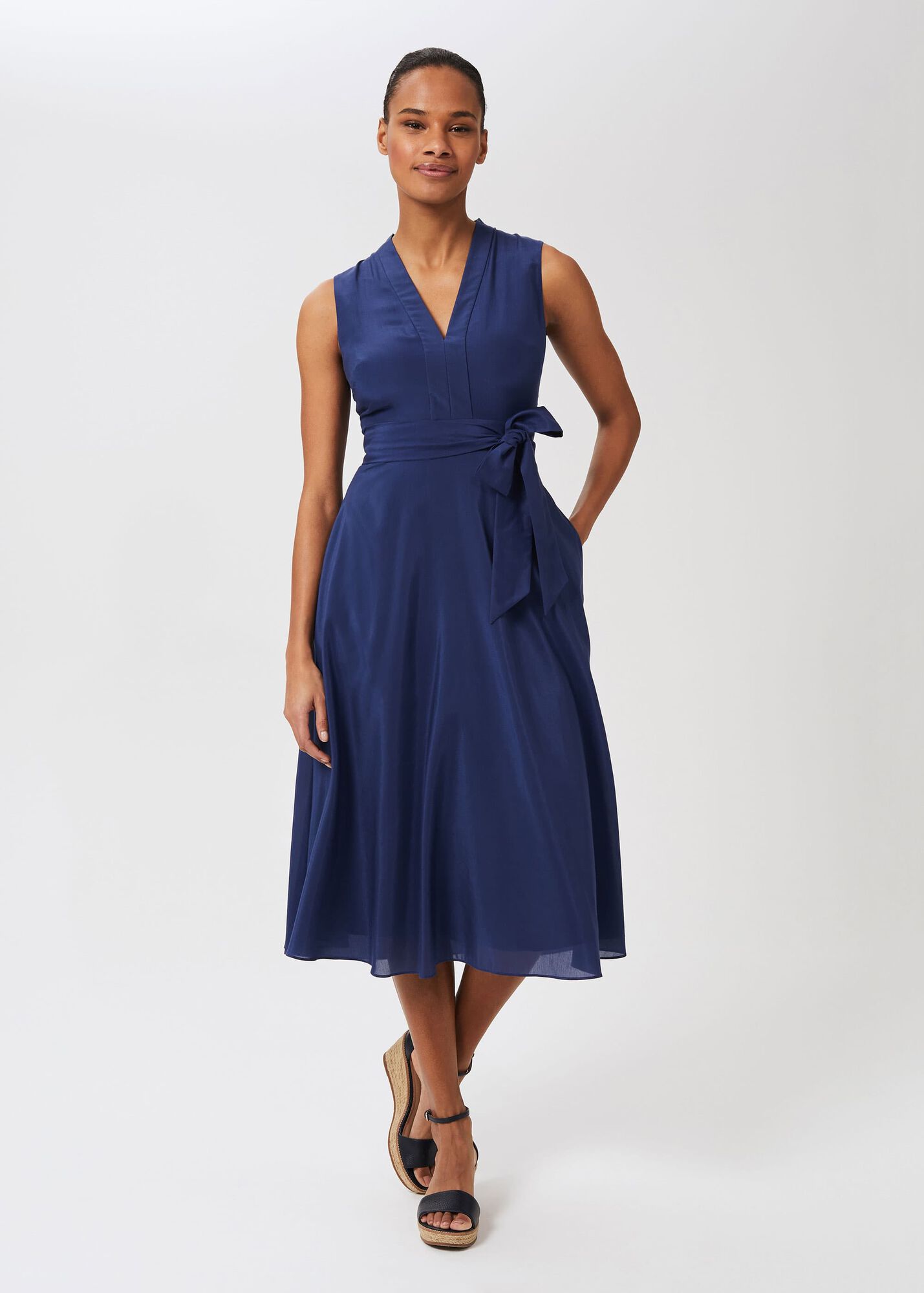 Regina Midi Dress With Silk