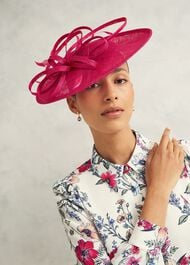 Freya Fascinator, Zinnia Pink, hi-res