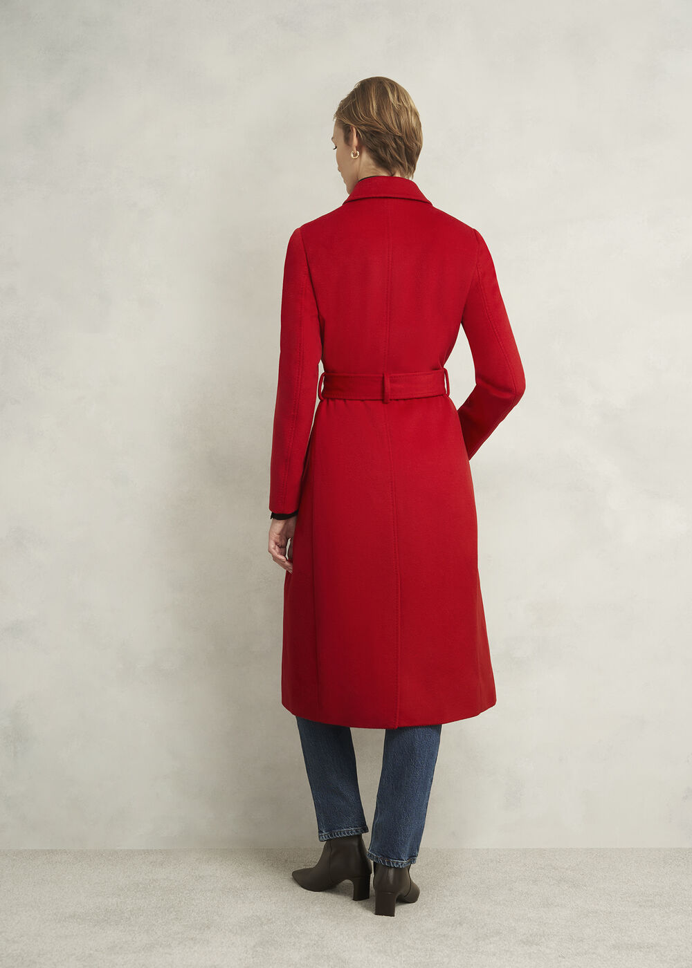Livia Wool Coat, Red, hi-res