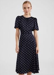 Christina Dress, Navy Ivory, hi-res
