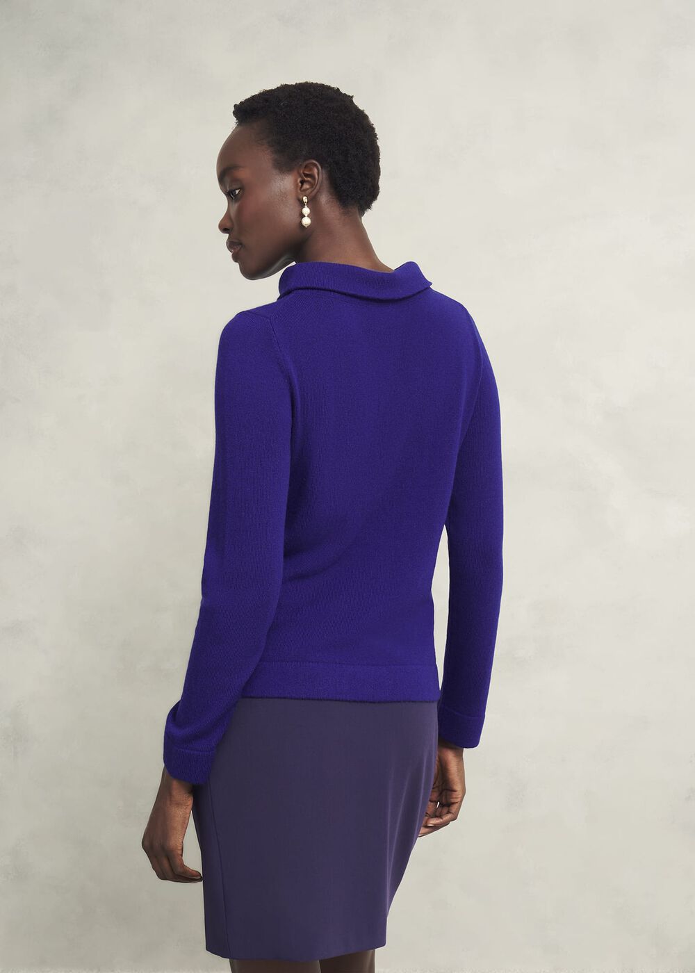 Audrey Wool Cashmere Jumper, Cobalt Blue, hi-res