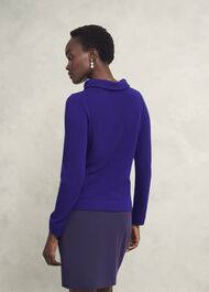 Audrey Wool Cashmere Jumper, Cobalt Blue, hi-res