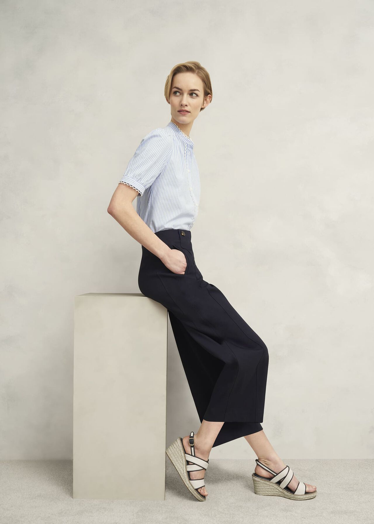Kimmi Crop Pants, Navy, hi-res