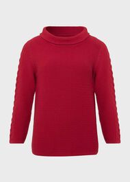 Camilla Cotton Jumper, Cranberry Pink, hi-res