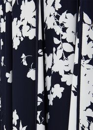 Angelica Floral Pleated Dress, Midnight Ivory, hi-res