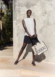 Cassie Broderie Top, White, hi-res