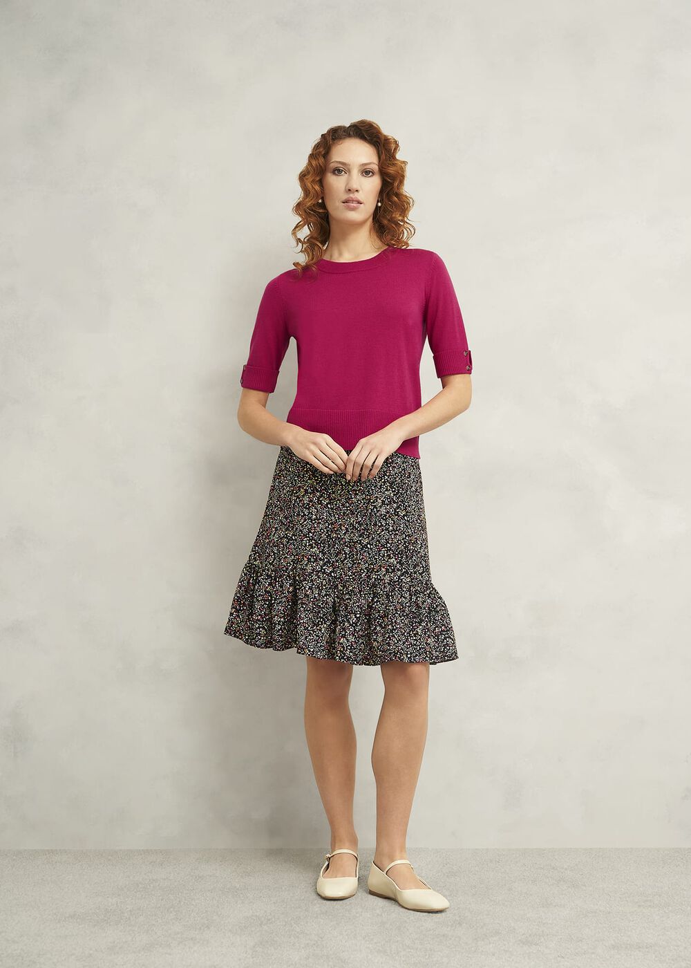 Leanne Knitted Top With Wool, Zinnia Pink, hi-res