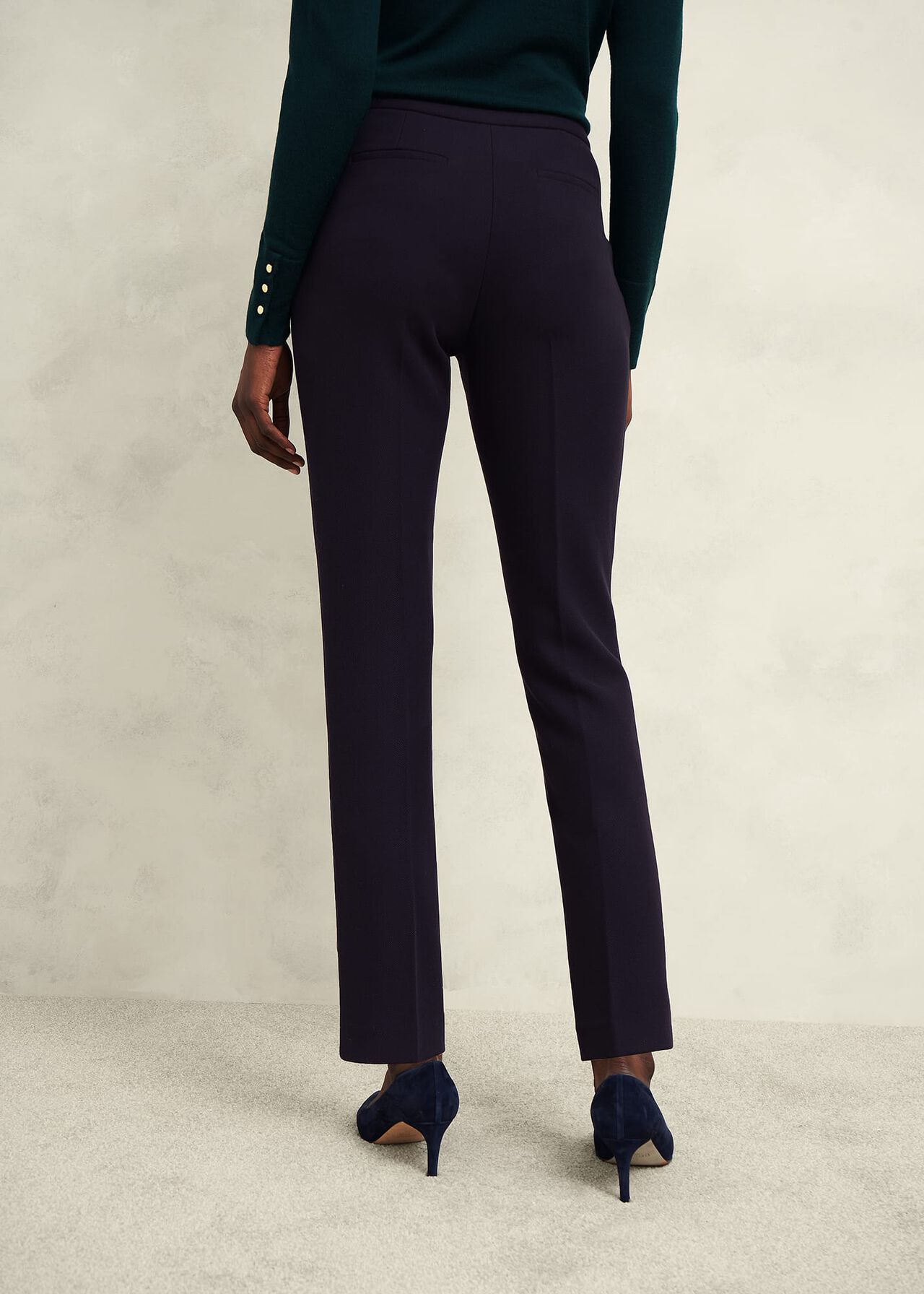 Aly Slim Trousers, Navy, hi-res