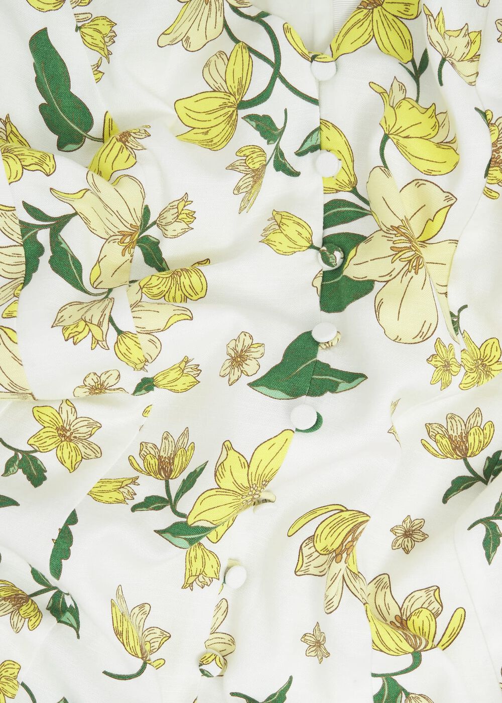 Coniston Floral Linen Blend Mini Dress, Ivory Multi, hi-res