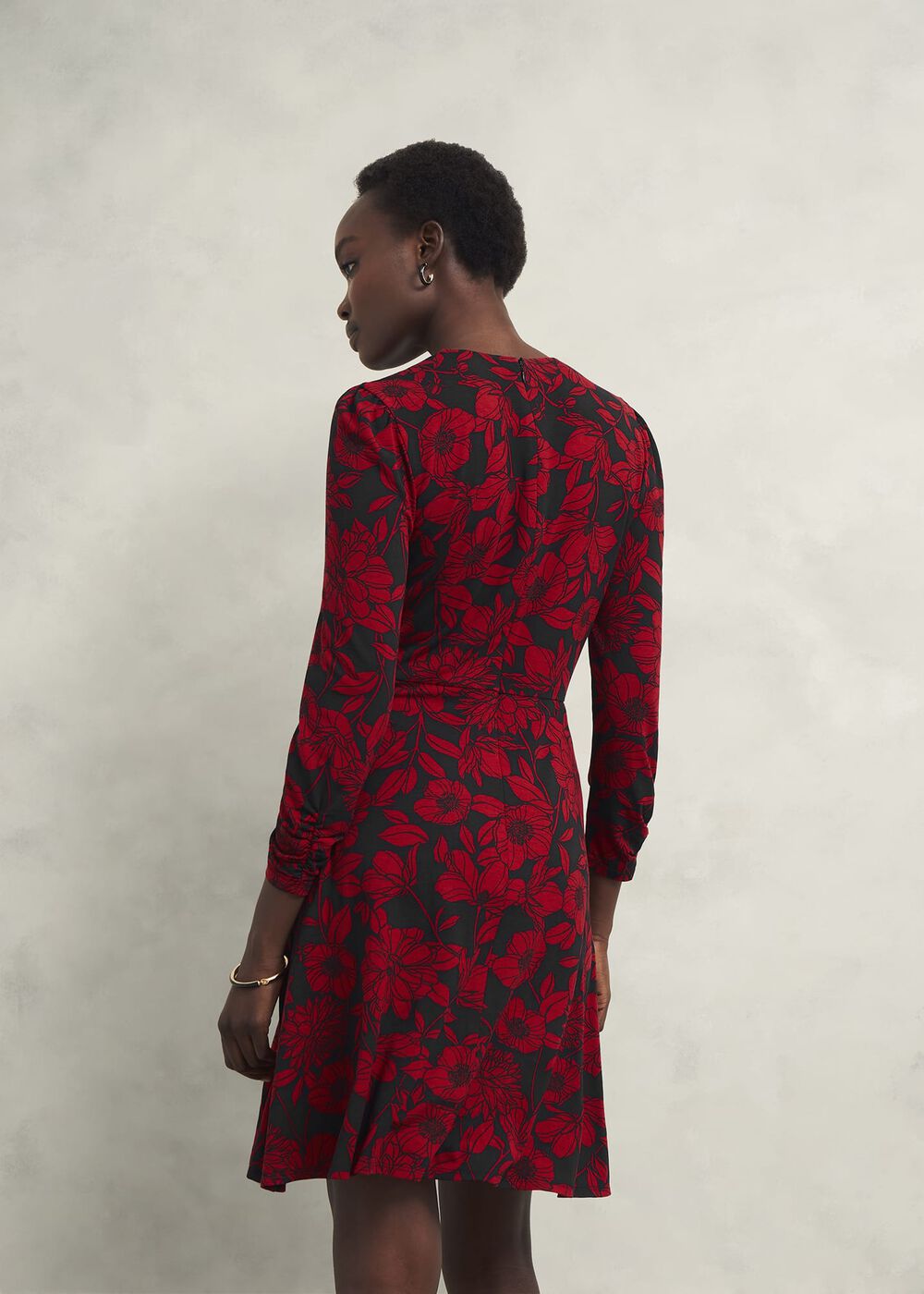 Julietta Jersey Dress, Black Red, hi-res