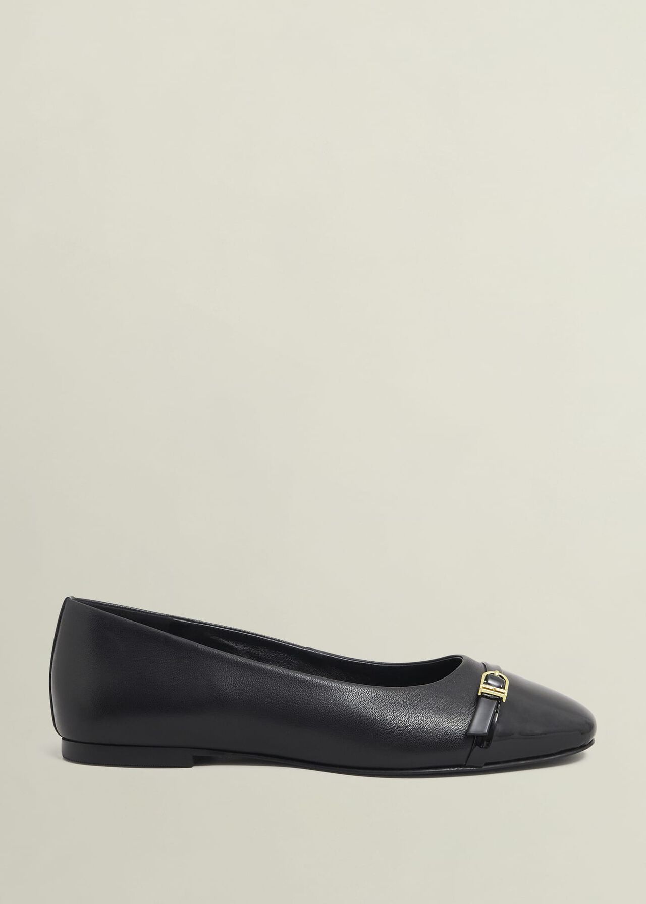 Kelly Leather Ballerinas, Black, hi-res