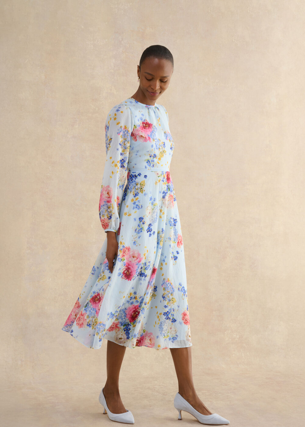 Constance Dress, Pale Blue Multi, hi-res