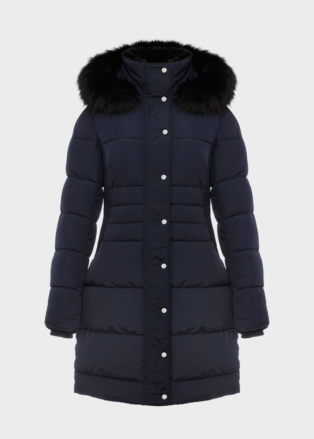 Dita Puffer Jacket With Hood, Navy, hi-res