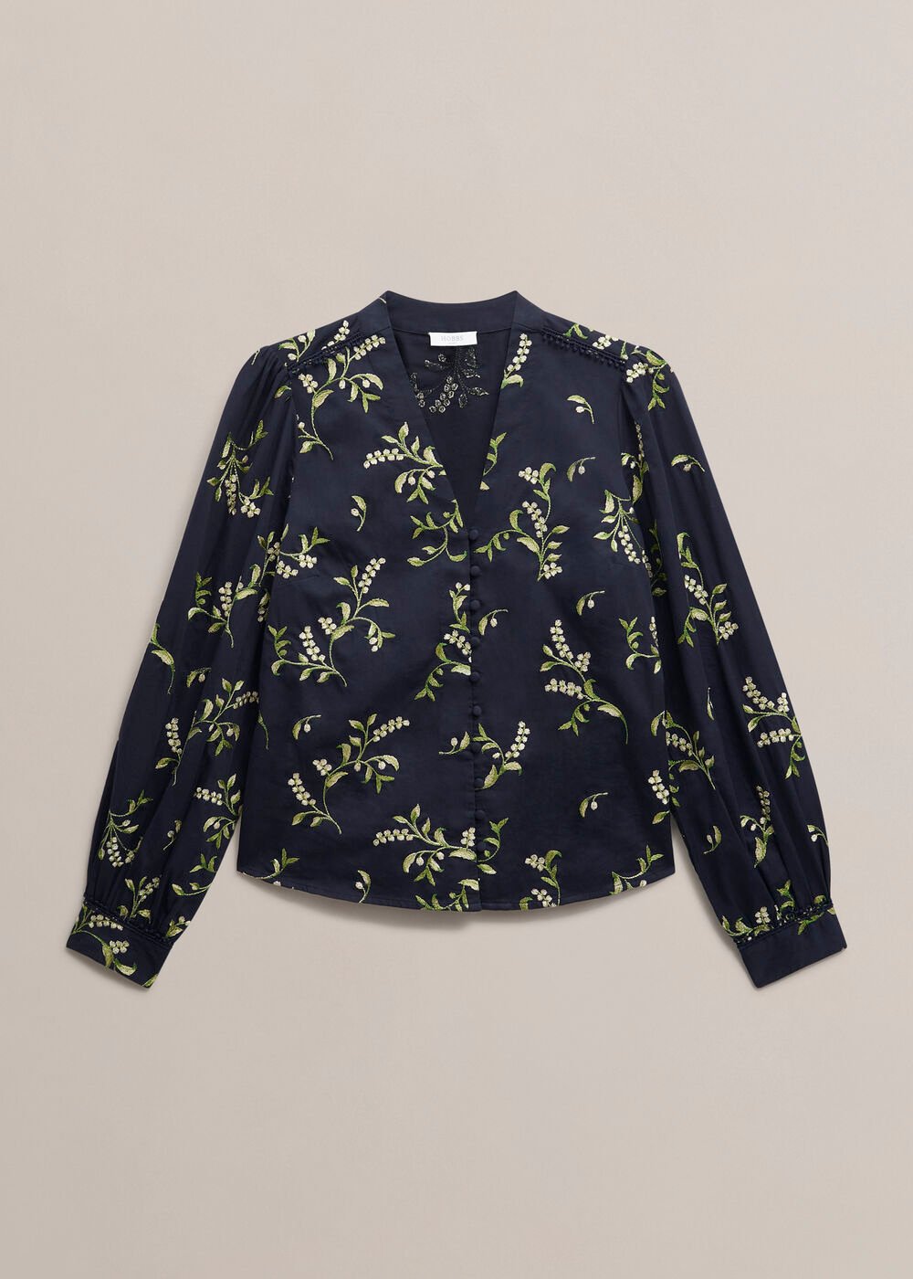Annie Floral Embroidered Top, Midnight Multi, hi-res