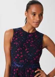 Kasia Floral Embroidered Dress, Navy Multi, hi-res