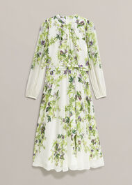 Pia Silk Floral Dress, Ivory Multi, hi-res
