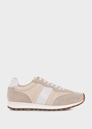 Ellis Leather Trainers, Beige, hi-res