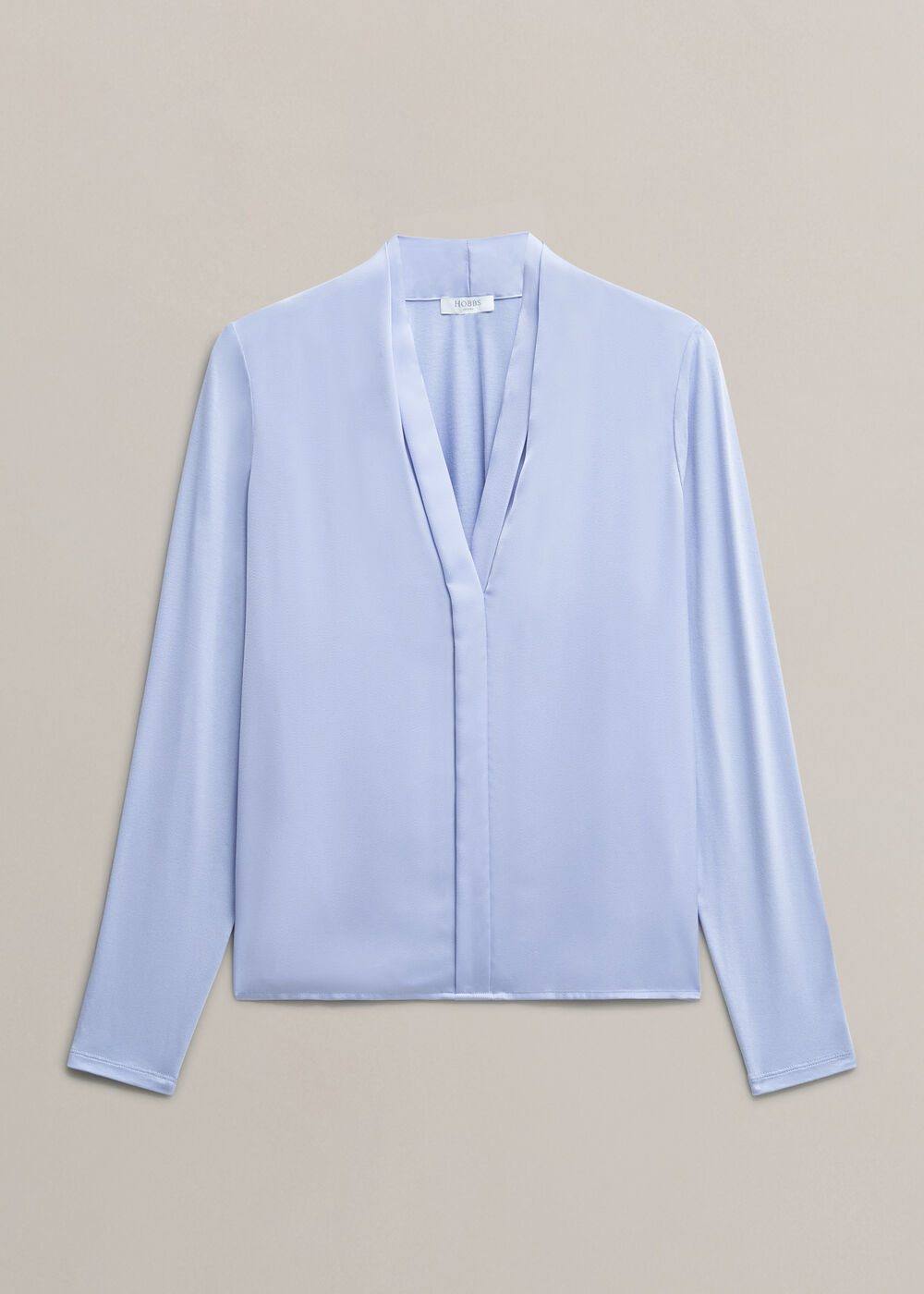 Claire V neck Top, Lavender Blue, hi-res