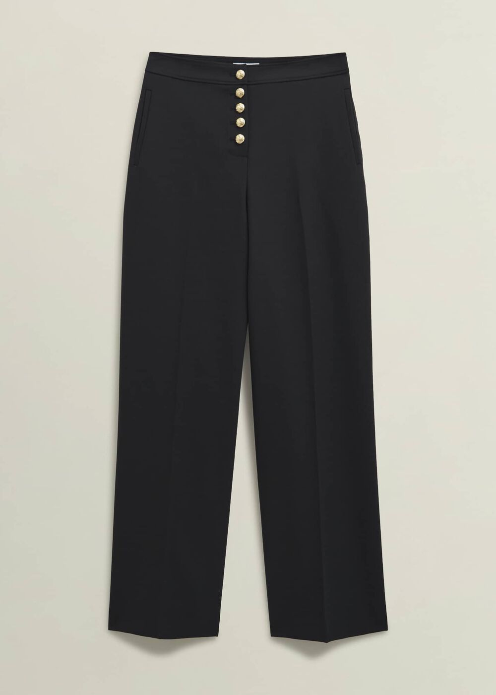 Highclere Wide Pants, Black, hi-res