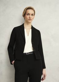 Carmina Leather Hip Belt, Black, hi-res