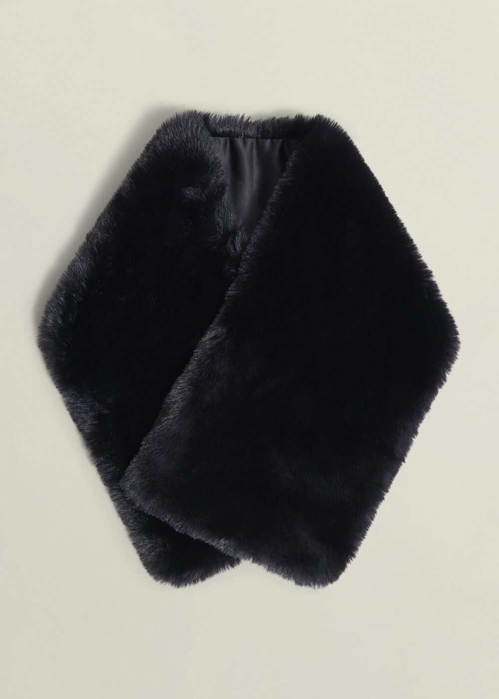 Christie Faux Fur Scarf, Black, hi-res