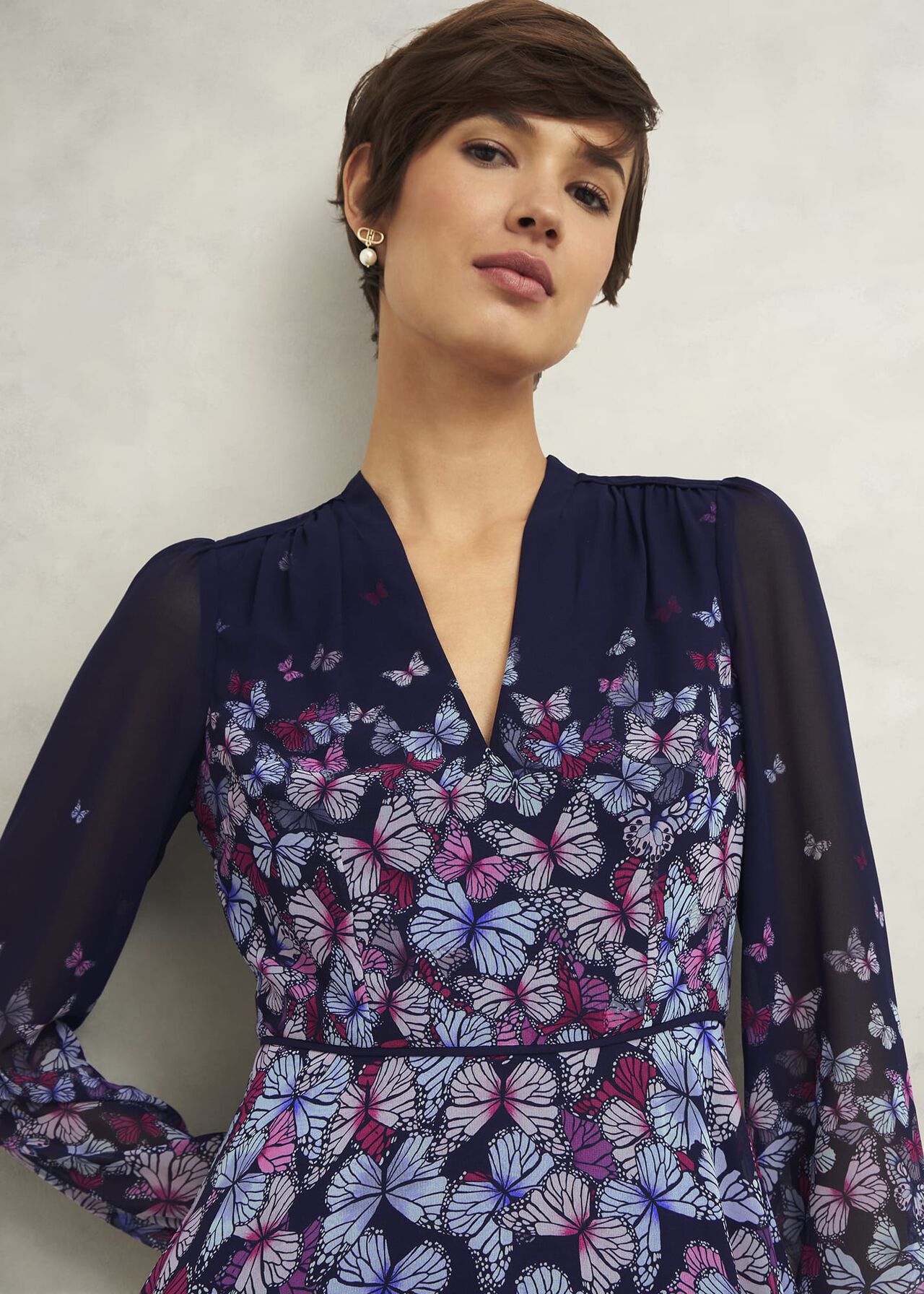 Petite Aurora Dress, Midnight Multi, hi-res