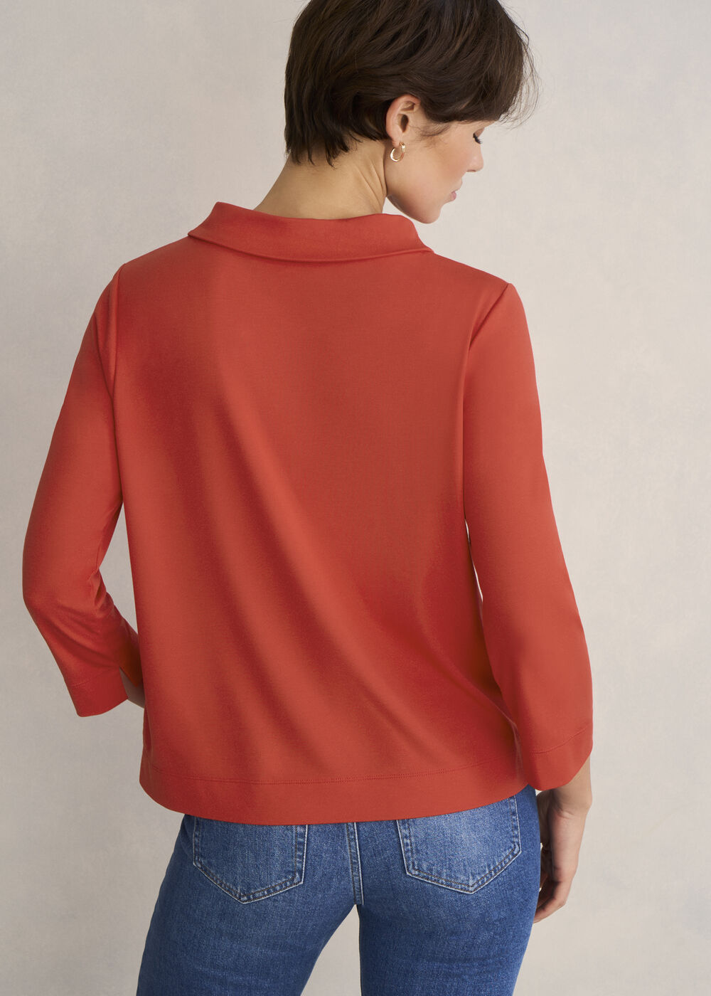 Catriona Roll Neck Top, Pepper Red, hi-res