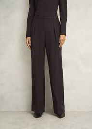 Clement Wide Pants, Chocolate, hi-res