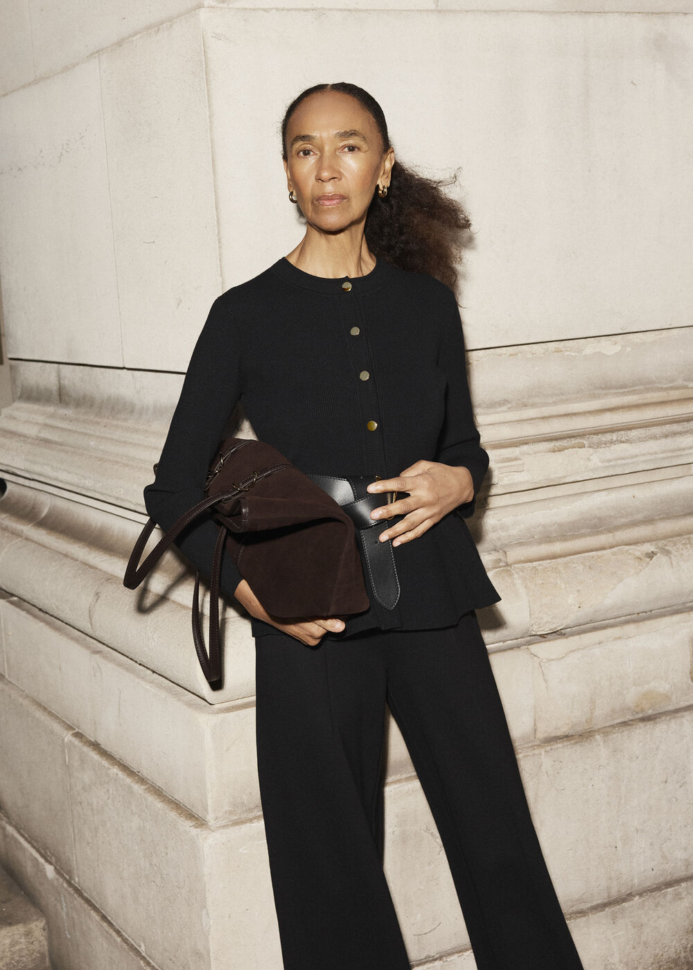 Bridget Knitted Jacket, Black, hi-res