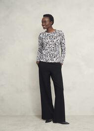 Harlow Sweater With Wool, Ivory Black, hi-res