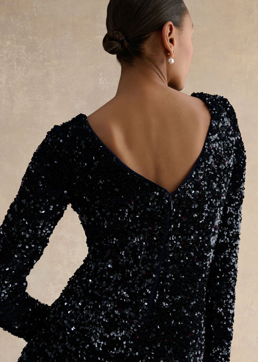 Sawyer Sequin Dress, Midnight Navy, hi-res