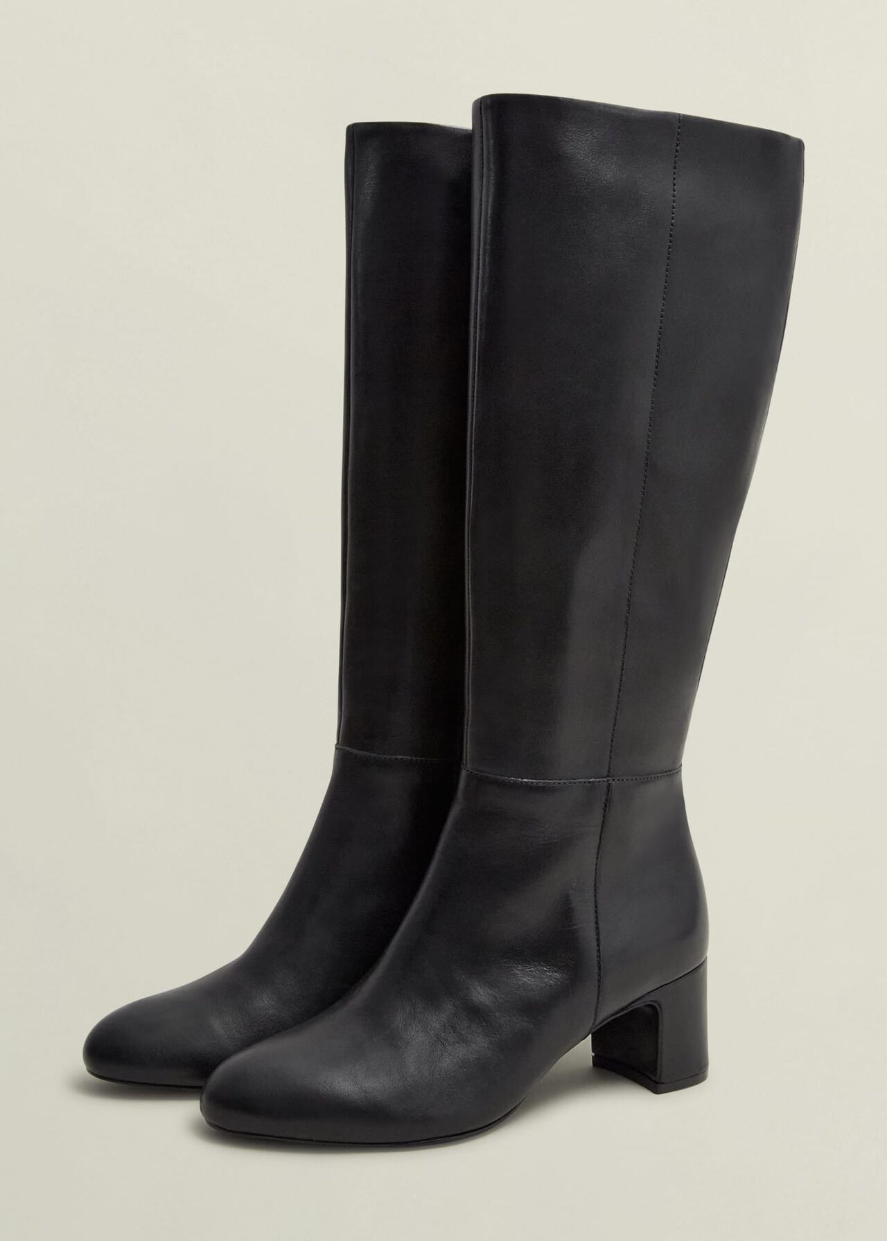 Caroline Knee Boots, Black, hi-res