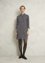Marlena Dress, Navy Cream, hi-res