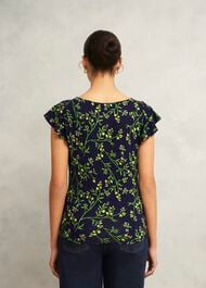 Nessie Printed Top, Navy Multi, hi-res