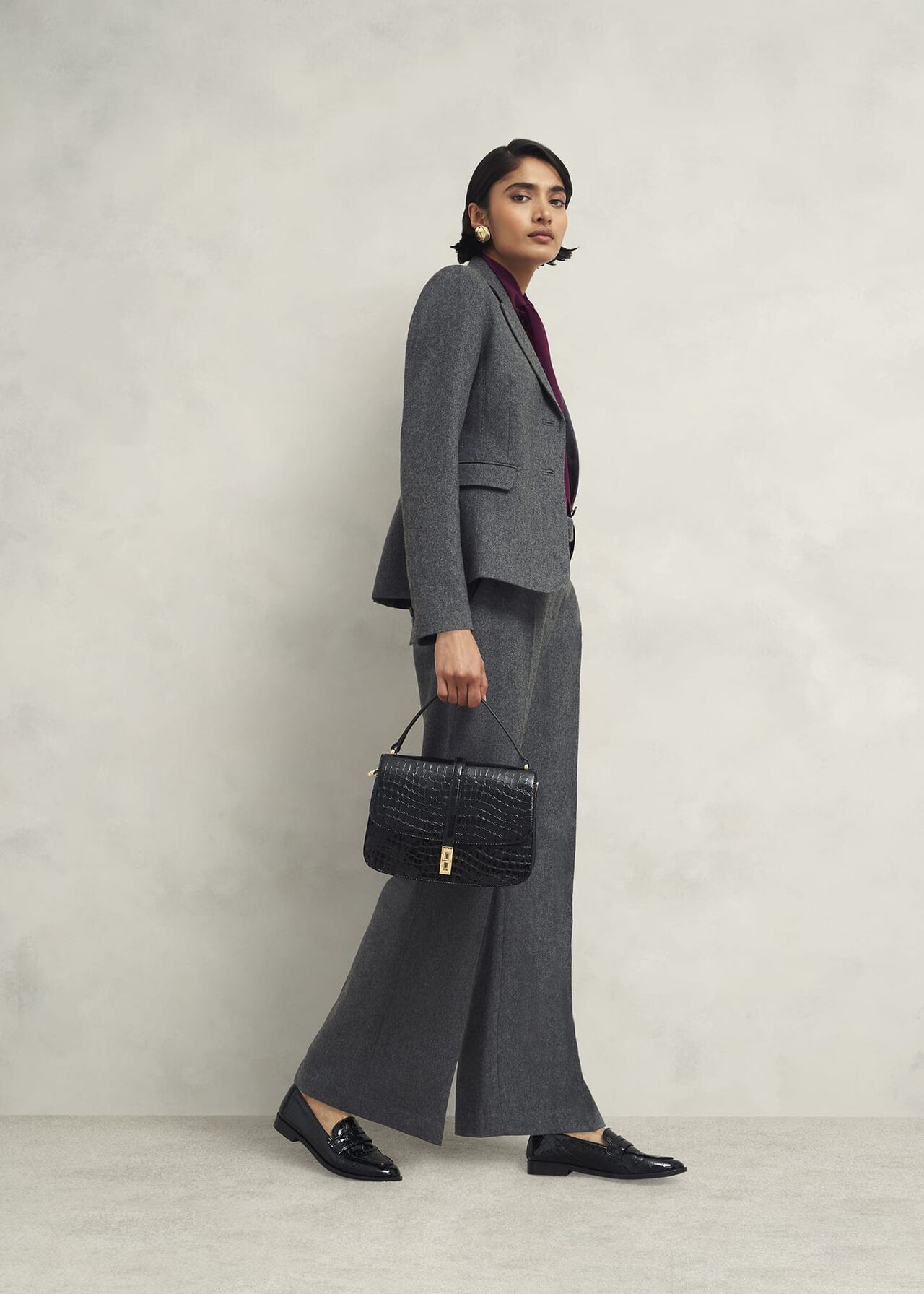 Elsie Wool Blend Jacket, Grey, hi-res