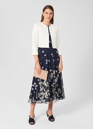 Elize Textured Jacket, Ivory, hi-res