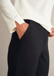 Lisette Wool Blend Trousers, Black, hi-res