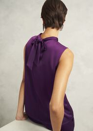Eren Satin Blouse, Vibrant Purple, hi-res