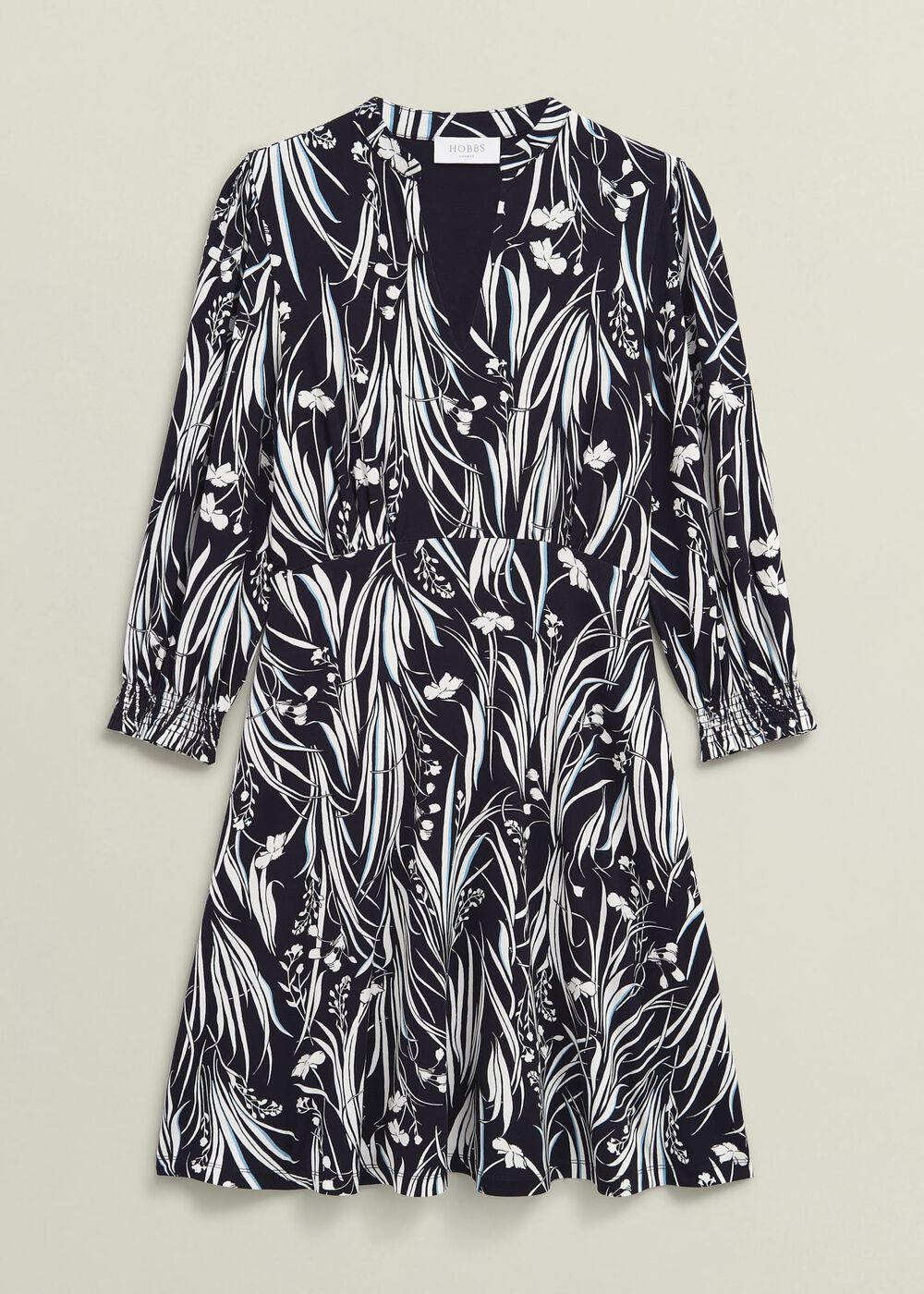 Petite Mollie Jersey Dress, Navy Ivory, hi-res