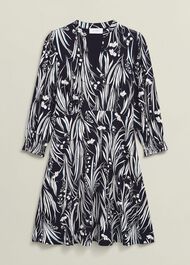 Petite Mollie Jersey Dress, Navy Ivory, hi-res