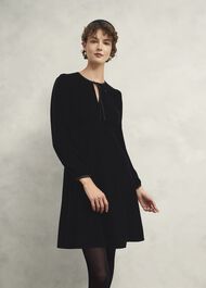 Osterly Velvet Dress, Black, hi-res